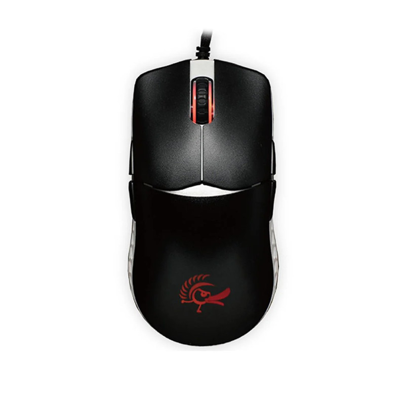 Ducky Feather Black & White Wired Gaming Mouse - Huano - فأرة